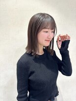 パーク(PAAQ) 【kana】切りっぱなしボブ×柔らかベージュカラー