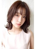 韓国風/外ハネミディアム/軽め前髪/北千住