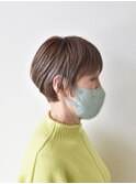 白髪ぼかし、透明感カラー、ショート