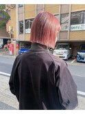 【qpula 久芳未鈴】ボブ/くすみピンク/ハイトーンボブ