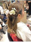 ハーフアップ卒業式アレンジ