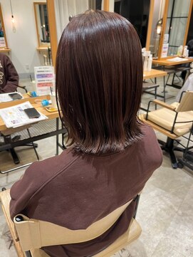 ヘアーエスクールステラ(hair S.COEUR stella) ぱつっと長めボブ