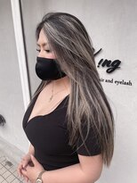 キング 枚方店(K!ng)&nbsp;縮毛矯正髪質改善ハイライトレイヤーカット枚方美容室エクステ