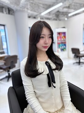ハピネス 梅田茶屋町店(HAPPINESS) 韓国ヘア 韓国レイヤー レイヤーカット グレージュ 髪質改善
