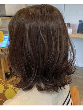 ハロヘアー(halo hair) シンプル外ハネミディ