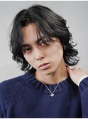 メンズボブメンズミディアムパーマスパイラルパーマルーズパーマ