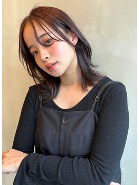 ブラン 広島八丁堀(Blanc) 【Blanc】レイヤーカット_小顔バング_ラベンダーカラー