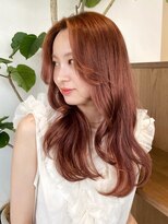 リル 茅ヶ崎(Liru:)&nbsp;くびれヘア/アプリコットオレンジ/ハイライトカラー/茅ヶ崎