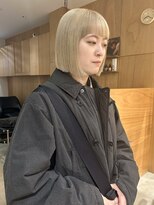 パークホワイト 代官山(PARK White)&nbsp;結べるレイヤーゆるふわパーマ暗めミルクティーベージュブリーチ