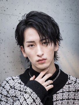 ネイビー(NAVY) 色気を纏う。ウェット質感ウルフレイヤー