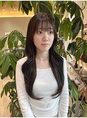 レイヤーカットダークチョコレートブラウン