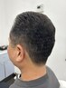 カット+アイロンパーマ+顔剃り+眉カット