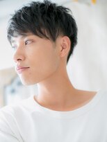 モッズヘア メン 南越谷南口店(mod's hair men)&nbsp;くせ毛風フルバングブラック束感ビジカジメンズルーズショートa1