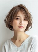 白髪ぼかしショート似合わせカット30代40代50代60代