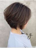 【mag  ginza】伸ばしかけでもキレイな丸みショートボブ