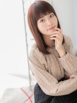 アルバハナレ 横浜(αlba HANARE)&nbsp;関内/髪質改善/ショコラピンクでオン眉エアーストレートb