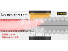 効果2・補修力を促進する赤外線エッセンシャルライトで髪の細胞レベルにまで作用