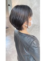 ドゥマン(Demain) くびレイヤーエモージュグレージュカラーショート透明感カラー