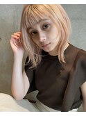 ホワイトベージュ×顔まわりレイヤー　担当anna