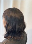 赤味消しカラー/波巻き/ゆるふわ巻き/春パーマ