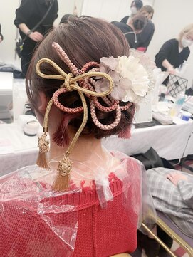ネオリーブアイム 横浜西口店(Neolive aim) 卒業式*水引アレンジ まとめ髪【横浜】w