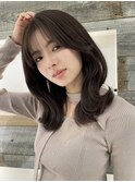 顔周りカットくびれミディアム【肥田亜沙美】