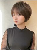 20代30代大人ガーリーショートヘアチョコレートモードショート