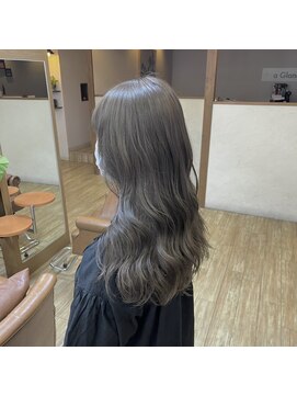 アグランテトラ 野田阪神店(a Gland tetra) 韓国ウェーブロング 透け感透明感グレージュツヤ髪