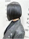 【morio札幌】札幌ボブ　大人かわいい黒髪前下がりボブ