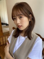 ガーランド (Garland) 大人かわいい流れる顔まわりカット/こっくりピンクベージュ