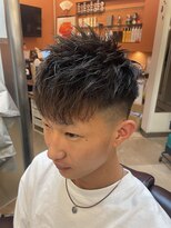 銀座マツナガ 浅草店&nbsp;黒髪短髪/ザクザクショート/スキンフェード