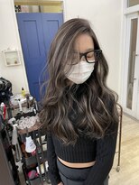 エトラ 渋谷店(etora)&nbsp;小顔 ネビージュグレージュハイライトカラー◎