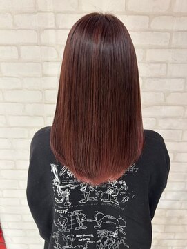 ビス リアン 川口店(Vis lien) 30代40代ナチュラルブリーチなしピンク大人ボブ肩ライン