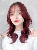 【La fith】韓国風×フォワード巻き×チェリーピンク