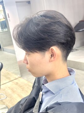 ロンドシエル 横浜(Lond ciel) men's/メンズ/ニュアンスパーマ/黒染め/韓国/ブルーブラック横浜