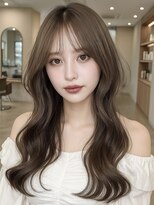ソル(SOL)&nbsp;ブリーチなし透明感カラー&波巻きレイヤー