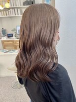 ロマーリ 岡山店(LOMARLIE)&nbsp;20代30代ロングブリーチなしダブルカラーグレージュベージュ