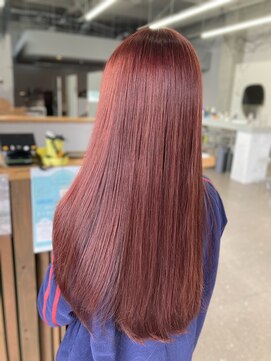 マップデザイン(map design) ロング×ワインレッド