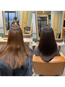 古川　大崎市　縮毛矯正　髪質改善　トリートメント　艶髪カラー