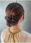 【チバ】ヘアセット ローシニヨン お団子 結婚式 お呼ばれ