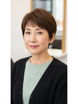 ココカラーアンドカット マルナカ福富店(CoCo Color&Cut) コンパクトショート/60代/ワンカラー/赤み消しカラー