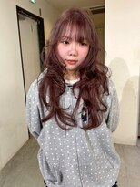 ニコフクオカヘアーメイク(NIKO Fukuoka Hair Make)&nbsp;【NIKO】ケアブリーチ.ピンクカラー.レイヤーカット