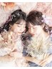 ペア割【推活☆ライブヘアセット】編み込み/ハート/リボンOK！2800円