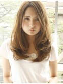 大きめカールのふんわりセミロング【anvie熊本】