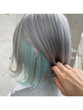 ボアップ 松山店(boappu) ＃インナーカラー＃インナーブルー#ブリーチカラー