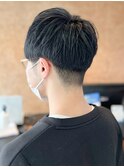 黒髪メンズツーブロック刈り上げビジカジオシャレ感