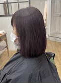 ◎ダークパープルブリーチ無し髪質改善10代20代30代河内長野