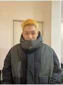 メンズスパイキーショートブリーチブロンド