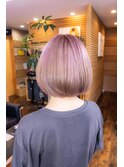 ペールピンクのゆるふわボブ！