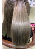 ブリーチ毛にオススメ　髪質改善カラー